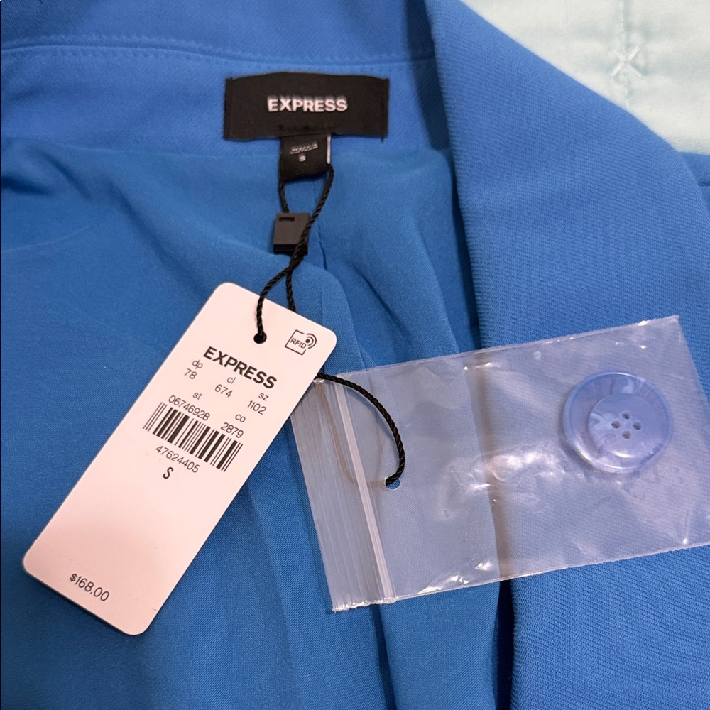 New With Tags! Express Women’s Tailored Blue Blazer Jacket. - Picture 4 of 5